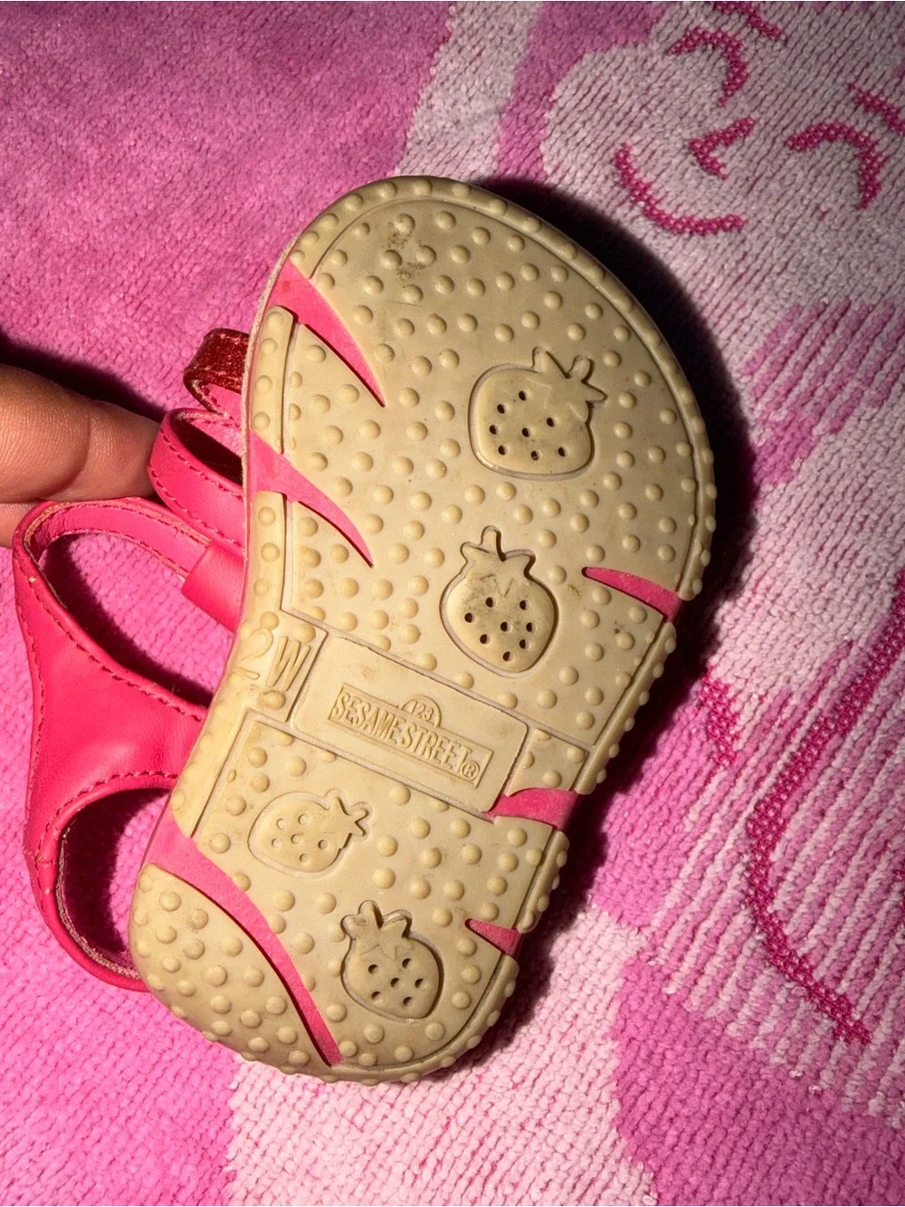 Sesame Street Pink Toddler Flower Sandals